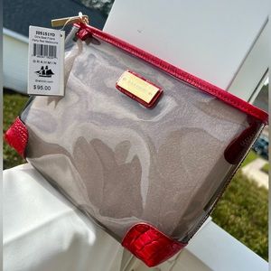 😳SALE😳 💋💋💋NWT VINTAGE BRAHMIN Makeup 💄 Case in PARTY RED 💋💋💋